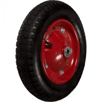 Пневматическое колесо TOR PR 2400-3-8 металлический обод, симметричная ступица, шарикоподшипник (340 мм, ось 20 мм, 3.00-8)